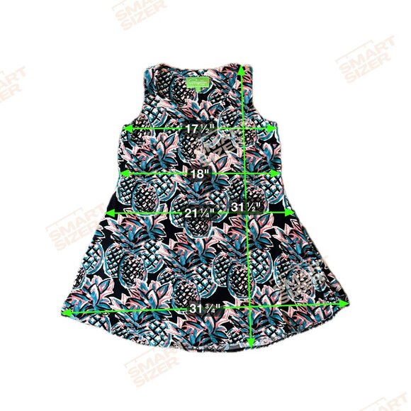 Pappagallo Tank Dress‎ Womens Size S Pineapple Print Stretch Tropical Sleeveless - Picture 2 of 7